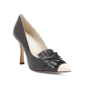 BEAUTIISOLES Black Made In Italy Leather Octavia Pumps